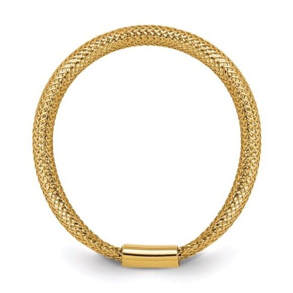 14k gold stretch mesh ring. Brand new. A great thumb ring - Picture 2 of 4